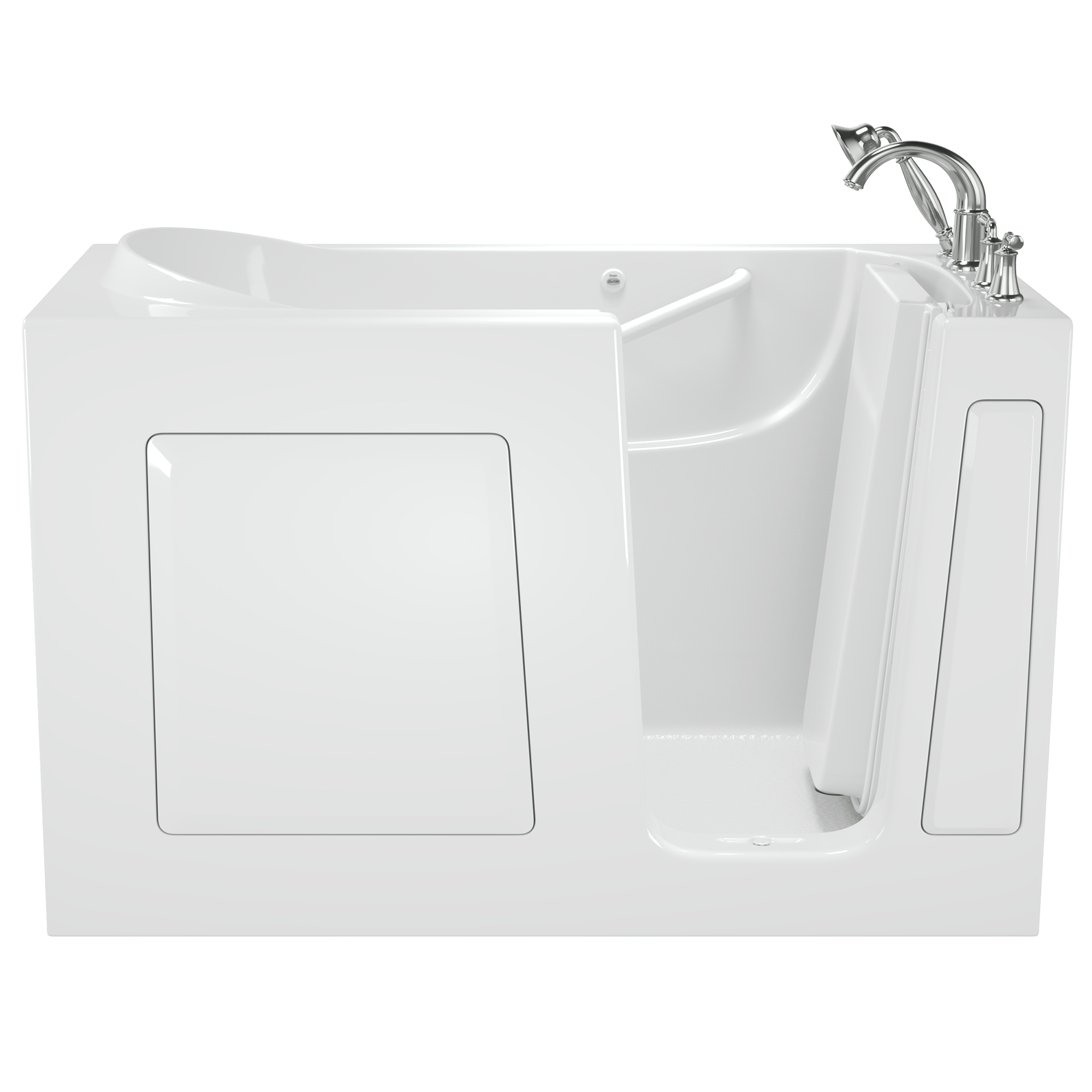 Gelcoat Value Series 30x60 Inch Soaking Walk In Bathtub   Right Hand Door and Drain WIB WHITE